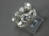 ANTIQUE WIDE 1.94CT OLD MINE DIAMOND 14KT WHITE GOLD 3D ART DECO ENGAGEMENT RING
