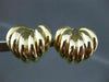 ESTATE LARGE 14K YELLOW GOLD LOVE HEART SEA SHELL DESIGN EARRINGS AMAZING #22546