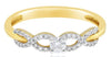 ESTATE .25CT DIAMOND 14KT YELLOW GOLD ROUND SOLITAIRE DOUBLE INFINITY LOVE RING