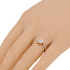 ESTATE DIAMOND 18KT ROSE GOLD 3D CLASSIC FLOWER CRISS CROSS LOVE RING