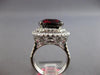EXTRA LARGE 12.99CT DIAMOND & AAA RHODOLITE 18KT WHITE GOLD 3D OVAL & ROUND RING