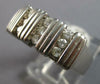 WIDE .35CT DIAMOND 14KT WHITE GOLD 3D MULTI ROW CHANNEL WEDDING ANNIVERSARY RING