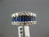 WIDE 2.44CT DIAMOND & AAA SAPPHIRE 18K WHITE GOLD 3D GRADUATING ANNIVERSARY RING