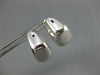 ESTATE 18KT WHITE GOLD 3D ITALIAN HANDCRAFTED HEXAGON HOOP EARRINGS #25545