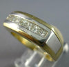 ESTATE .52CT DIAMOND 14K 2 TONE PRINCESS CHANNEL INVISIBLE MENS ANNIVERSARY RING