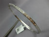 ESTATE 1.45CT DIAMOND 18KT WHITE GOLD 3D BAGUETTE SEMI ETERNITY BANGLE BRACELET