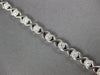 ESTATE .89CT DIAMOND 14KT WHITE GOLD 3D ROUND CLASSIC XO TENNIS BRACELET