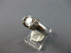 ESTATE LARGE 1.60CT CUBIC ZIRCONIA 14KT WHITE GOLD 3D V SHAPE ENGAGEMENT RING