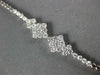 ESTATE .91CT DIAMOND 18KT WHITE GOLD 3D ROUND GEOMETRICAL CLUSTER SNAKE BRACELET
