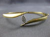 .25CT DIAMOND 14KT YELLOW GOLD 3D ROUND SOLITAIRE MARQUISE SHAPE BANGLE BRACELET