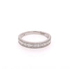 .49CT DIAMOND 18KT WHITE GOLD 3D 3 ROW SEMI ETERNITY WEDDING ANNIVERSARY RING