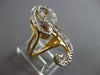ESTATE LARGE .25CT DIAMOND 14KT WHITE & YELLOW GOLD P INITIAL DOUBLE PLATE RING