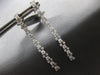 ESTATE 1.05CT DIAMOND 18K WHITE GOLD ROUND 2 ROW CHANDELIER FUN HANGING EARRINGS