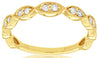.25CT DIAMOND 14KT YELLOW GOLD MARQUISE SHAPE FILIGREE MILGRAIN ANNIVERSARY RING