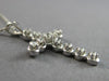 ESTATE .55CT DIAMOND 14KT WHITE GOLD 3D CLASSIC ROUND CROSS FLOATING PENDANT