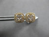 .68CT DIAMOND 18KT YELLOW GOLD 3D CLASSIC INVISIBLE SQUARE HALO STUD EARRINGS
