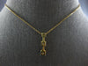 .35CT DIAMOND 14KT YELLOW GOLD 3 STONE JOURNEY PAST PRESENT FUTURE PENDANT 28173