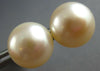 ESTATE LARGE AAA PEARL 18KT WHITE GOLD 3D CLASSIC 11.5MM STUD EARRINGS