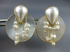 EXTRA LARGE AAA MABE PEARL 14KT YELLOW GOLD 3D TEAR DROP HANGING EARRINGS #27533
