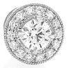 ESTATE .70CT DIAMOND 14KT WHITE GOLD ROUND CLASSIC FILIGREE FLOWER STUD EARRINGS