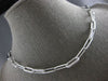 ESTATE LONG 1.55CT DIAMOND 14KT WHITE GOLD 3D OVAL CLASSIC LINK LOVE NECKLACE