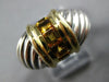 1.26CT AAA CITRINE 14K YELLOW GOLD & 925 SILVER DAVID YURMAN PRINCESS RING 27026