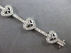 ESTATE 2.17CT DIAMOND 14KT WHITE GOLD MULTI HEART FILIGREE LOVE TENNIS BRACELET