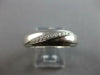 ESTATE .10CT DIAMOND 14KT WHITE GOLD 3D CLASSIC WAVE WEDDING ANNIVERSARY RING