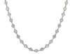 9.19CT DIAMOND 18KT WHITE GOLD 3D CLASSIC BY THE YARD BEZEL LOVE TENNIS NECKLACE