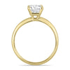 1.0CT DIAMOND 14KT YELLOW GOLD 3D CLASSIC CUSHION CUT SOLITAIRE ENGAGEMENT RING