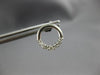 ESTATE .25CT DIAMOND 14K WHITE GOLD 3D CLASSIC JOURNEY OPEN CIRCLE STUD EARRINGS