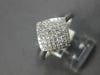 .50CT DIAMOND 14KT WHITE GOLD PRINCESS 3D INVISIBLE SQUARE GEOMETRICAL FUN RING
