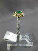 1.13CT DIAMOND & AAA EMERALD 14K 2 TONE GOLD SQUARE HALO FRIENDSHIP PROMISE RING