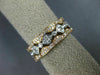 WIDE .85CT DIAMOND 18KT WHITE & ROSE GOLD 3D FLOWER STACKABLE ANNIVERSARY RING