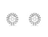 ESTATE .13CT DIAMOND 14KT WHITE GOLD 3D CLASSIC ROUND EARRING JACKETS