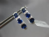 1.61CT DIAMOND AAA SAPPHIRE 18KT WHITE GOLD PAST PRESENT FUTURE HANGING EARRINGS