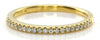 ESTATE .13CT DIAMOND 18K YELLOW GOLD SHARED PRONG SEMI ETERNITY ANNIVERSARY RING