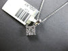 .25CT DIAMOND 14K WHITE GOLD ROUND INVISIBLE SQUARE GEOMETRICAL FLOATING PENDANT