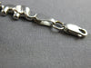 LONG 14K WHITE GOLD MATTE & SHINY MULTI ELEPHANT HEART FUN ANKLE BRACELET #27569