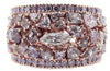 3.94CT WHITE & PINK DIAMOND 18KT WHITE & ROSE GOLD MULTI SHAPE ANNIVERSARY RING