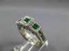 2.0CT DIAMOND & AAA EMERALD 14KT WHITE GOLD 3D PRINCESS 3 STONE ANNIVERSARY RING