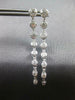 ESTATE 1.24CT DIAMOND 18KT WHITE GOLD BEZEL JOURNEY CHANDELIER HANGING EARRINGS