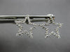 ESTATE .35CT DIAMOND 14KT WHITE GOLD 3D CLASSIC OPEN STAR STUD HANGING EARRINGS