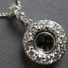 .46CT DIAMOND 18K WHITE GOLD 3D SOLITAIRE ROUND HALO SEMI MOUNT FLOATING PENDANT