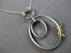 ESTATE LARGE .52CT WHITE & FANCY YELLOW DIAMOND 18K 2 TONE GOLD FLOATING PENDANT