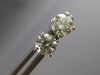 ESTATE 1.18CT DIAMOND 14KT WHITE GOLD 3D ROUND SOLITAIRE SCREWBACK STUD EARRINGS