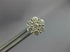 ESTATE 1.48CT DIAMOND 14KT WHITE GOLD 3D CLASSIC ROUND FLOWER STUD EARRINGS
