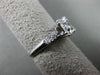 ANTIQUE .45CT DIAMOND 14KT WHITE GOLD FILIGREE FISHTAIL ENGAGEMENT RING #9103