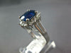 2.29CT DIAMOND & AAA ROYAL BLUE SAPPHIRE 14KT WHITE GOLD FLOWER ENGAGEMENT RING
