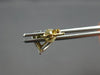 ESTATE .19CT DIAMOND 14KT 2 TONE GOLD 3D CLASSIC DOUBLE HEART LOVE STUD EARRINGS